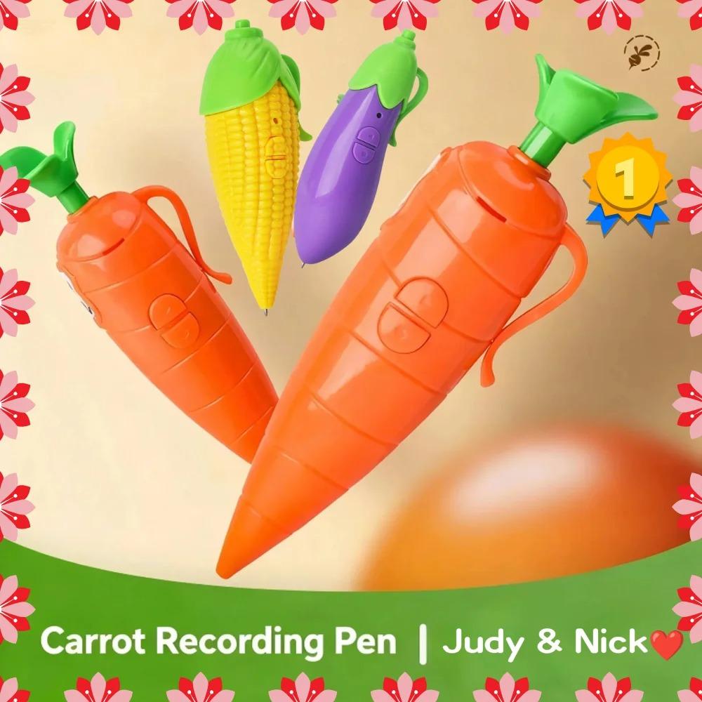 Cute Carrot Corn Voice Recorder Pen 60S Sound Record Write Graffiti 2 In 1 Novelty Sound Recorder Fun Gift For Kids