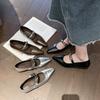 [Armano] Damen Mary Janes mit weicher Sohle und Innenhöhe 2025 Frühjahr und Herbst neu Einriemen mit Rock Einzelne Schuhe Tide