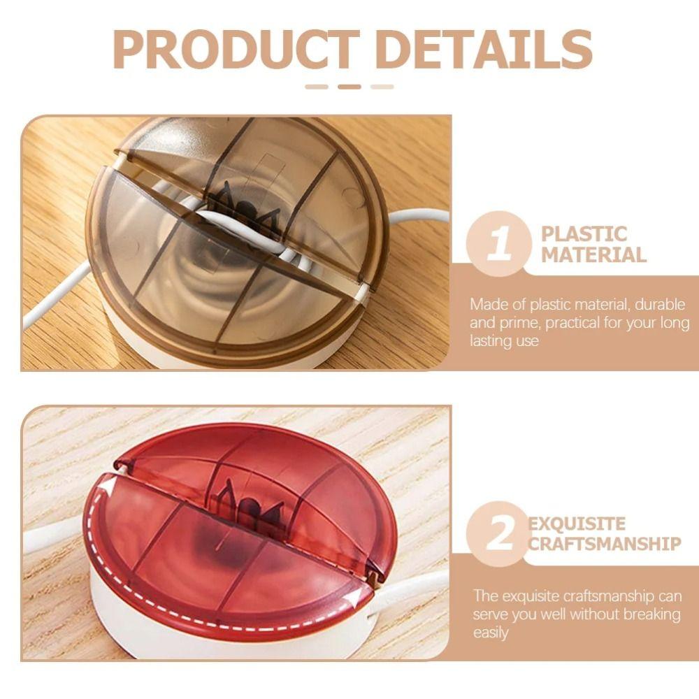 Fixing Cable Management Boxes Retractable USB Cord Retractor Reusable Desktop Cable Organizer Home