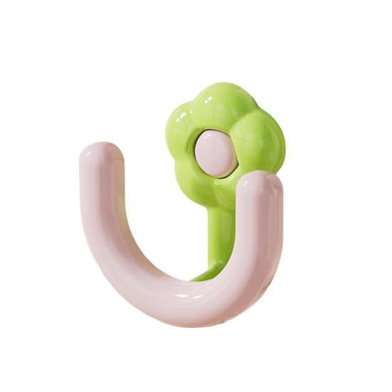 Крючок-вешалка для обуви на радиатор Милый Цветочный держатель для обуви Многофункциональный крючок-вешалка на радиатор розовый/зелёный