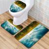 Landscape Bathroom Floor Mat Toilet Three-Piece Set