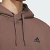 Adidas Einfarbiges lässiges Kapuzen-Pullover-Sweatshirt Unisex Sweatshirts Erdfarben Schwarz JM9077