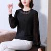 Women's Black Chiffon Slimming Top: Autumn 2023 Fashion, Plus Size, Belly-Covering, Innerwear for Moms