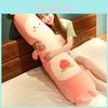 Fruit Shaped Soft Toy Peach Long Pillow With Pp Cotton Filling For Kids Room