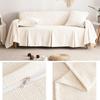 Nordic Style Solid Color Sofa Towel Simple Slipcover for Living Room Sofa Cover with Skirt 1/2/3/4 Seater Four Seasons Universal