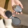 Coolkiss - Lettering Portable Mirror with Hair Brush / Bow Adhesive Decoration / Set (Various Designs)