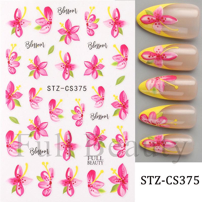 Nail Art Stickers Ins Red Lip Cherry Strawberry Y2K Sweet Cool Style Bow Digital Adhesive Nail Stickers
