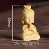 Vintage Mini Boxwood Carved Crafts Buddha Pendant Cute Little Monk Figurine Guanyin Statue Home Decoration Car Ornament Gift