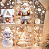 4/8pcs Christmas Snowman Snowflake Santa Claus Home Party Decoration Stickers Electrostatic Glass Window Wall Decals New Year