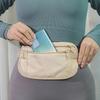 Unisex Travel Waist Pouch Passport Money Belt Bag Hidden Security Wallet Black Zippered Waist Security Pouch