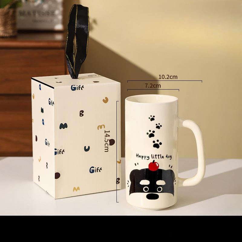 

Подарок Кружка для воды Шнауцер Новая Креативная Прямая Кружка Сувенир Цирк Высокая Милая Легкая Кружка 401-500ml