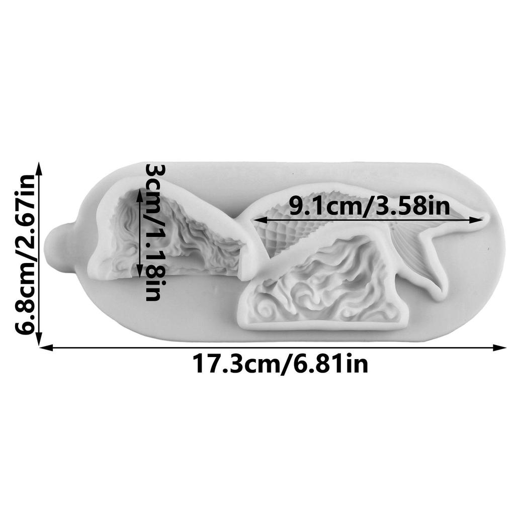 Mermaid Dolphin Silicone Mold Fish Turtle Crab Octopus Seahorse Molds Cake Decorating Tools Cupcake Topper Candy Resin Clay Chocolate Gumpaste Mold