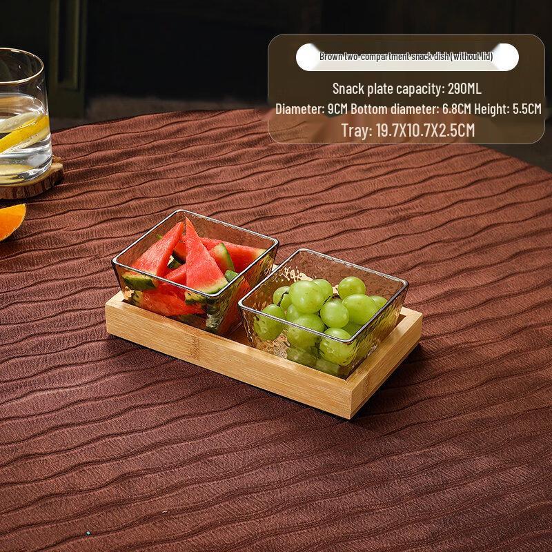 Qiwei Multi-Compartment Melamine Snack & Fruit Tray with Lid