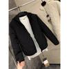 Japanese Unisex Diamond Pattern Hooded Jacket - High-Quality, Warm, Padded, Casual Cotton Outerwear for Autumn/Winter.