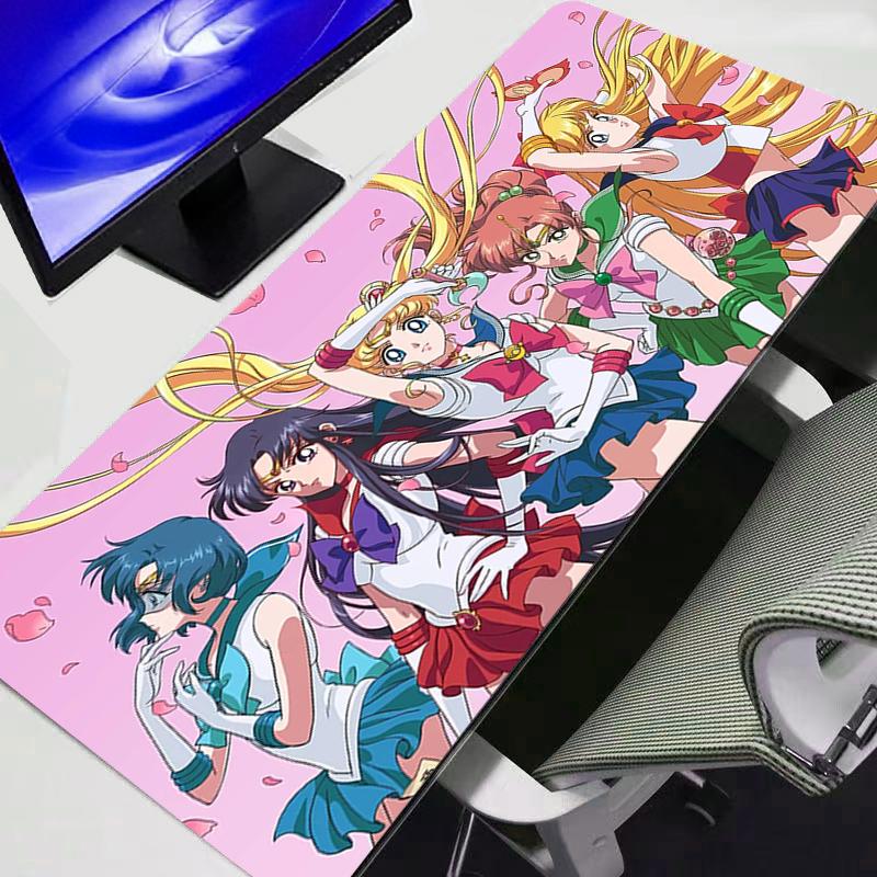 Mouse Pad S-Sailor Moon Professional eSports Game Players Speed Lock Edge Rubber Desk Mousepad Keyboard Mat Durable