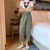 Plus Size Women's Summer Korean Pleated Wide-Leg Pants - Loose Casual Straight Nine-Point Trousers