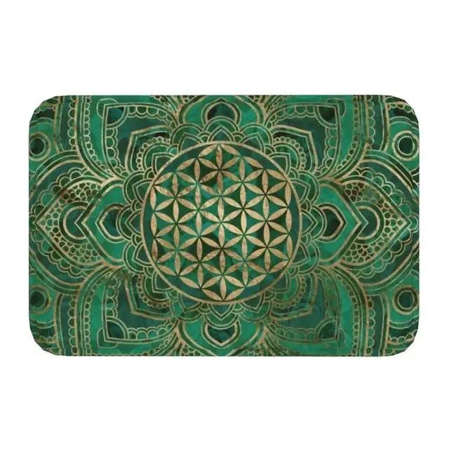 Celtic Trinity Knot Doormat Norse Ethnic Pattern Non Slip Washable Entrance Rug Antique Front Door Home Decor