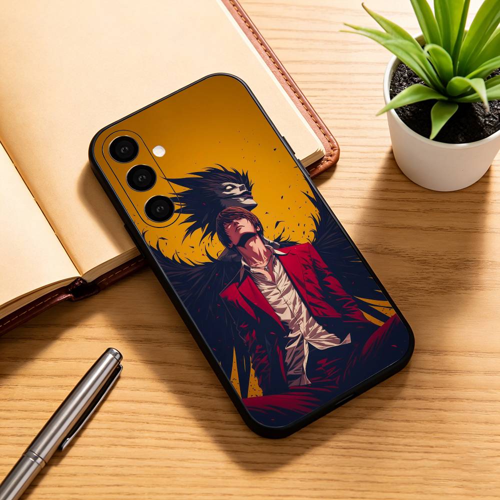 Death Note Kira Yagami Dark Anime Phone Case For Samsung Galaxy A73,A72,A71,A70,A53,A52,A51,Soft Silicone Black Cover