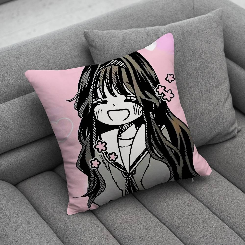 Kaoru HHana Comics Wa Rin To Saku Pillow Case For Home Bedroom Car Office Decoration Living Room Sofa Cushion Cover Suitable