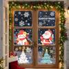 Santa Claus Tree, Static Holiday Decorations, Window Decorations, Shopping Mall Atmosphere, Glass Door, Snowman Stickers
