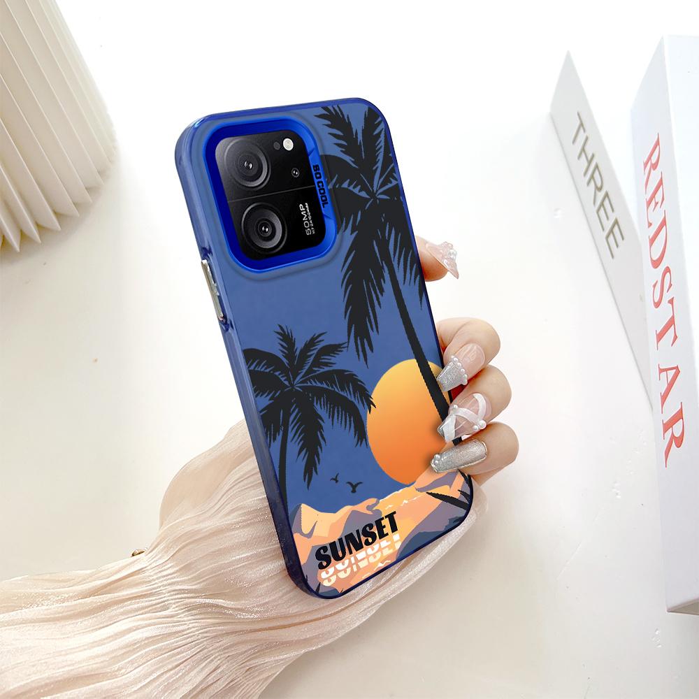 

Окрашенный узор, цветной серебристый, двухсторонний, жесткий, противоударный чехол для телефона Xiaomi Redmi Poco Xiaomi Poco F4 GT