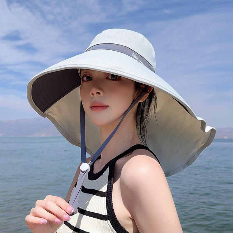 

Outdoor Sun Hat With Large Brim For Men Women Summer Uv Protection Breathable Fisherman Cap Gray