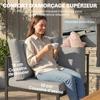 Garden Lounge Set, Outdoor Corner Sofa, 6 Pieces, 10 cm Cushions, High Table, 2 Footrests, Grey