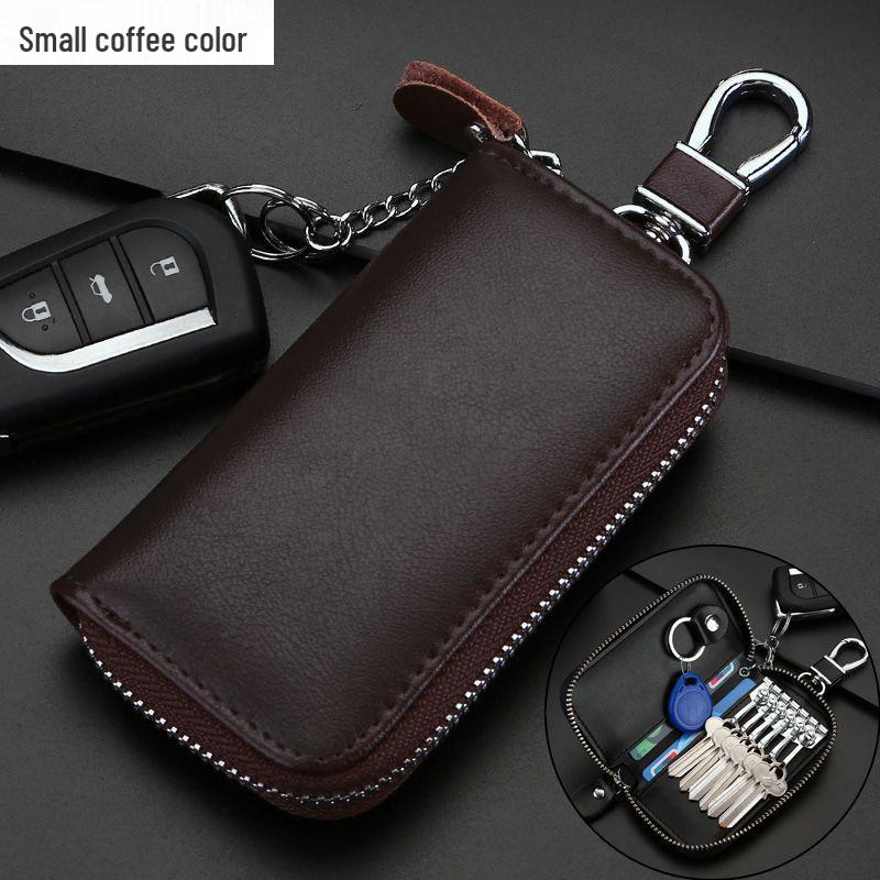 Large Capacity Zipper Key Pouch - Unisex, Waist Hanging, Multifunctional Key Holder with Buckle
