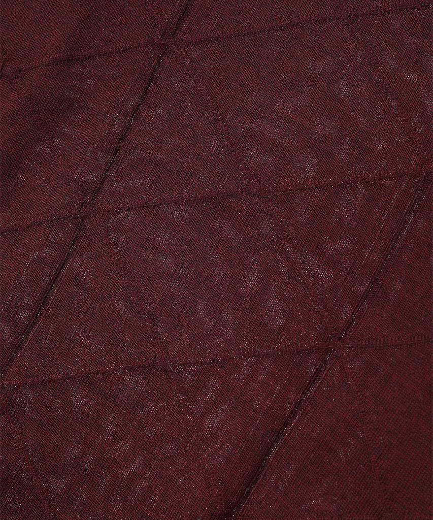 PANICALE Marino Wool Round Knit [Wine]