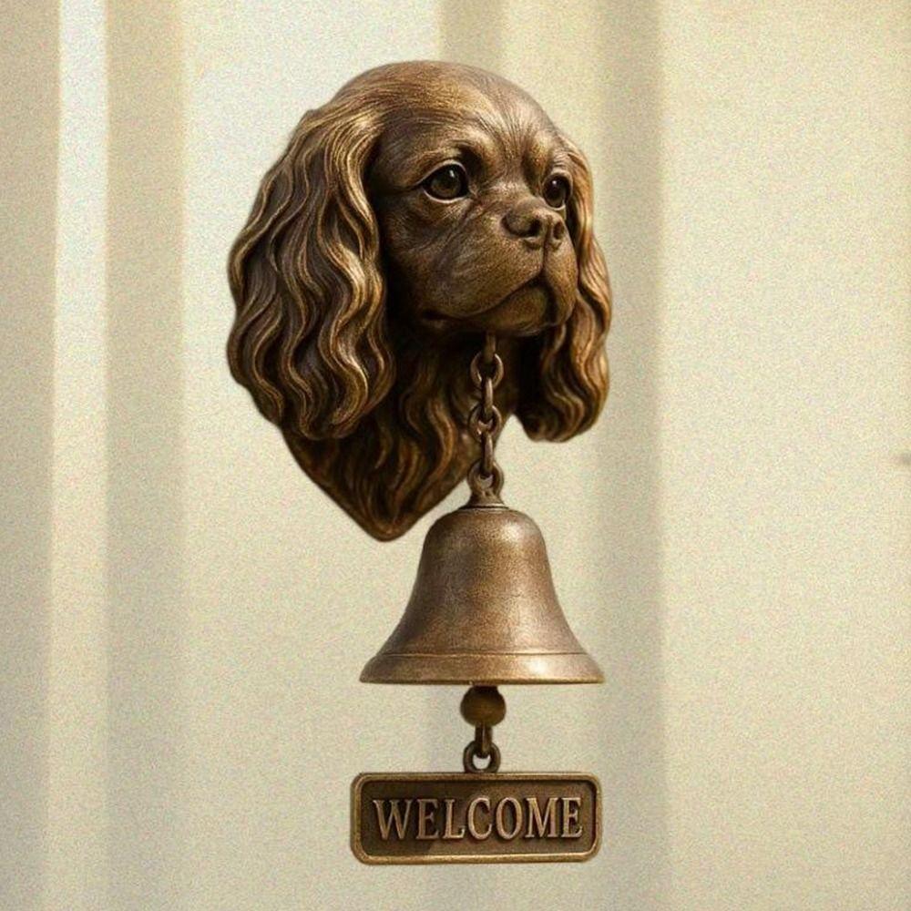 Wandmontierte Hundeförmige Klingelglocke Lautes Läuten Vordertür-Klingelglocke Eingangswanddeko Bauernhaus