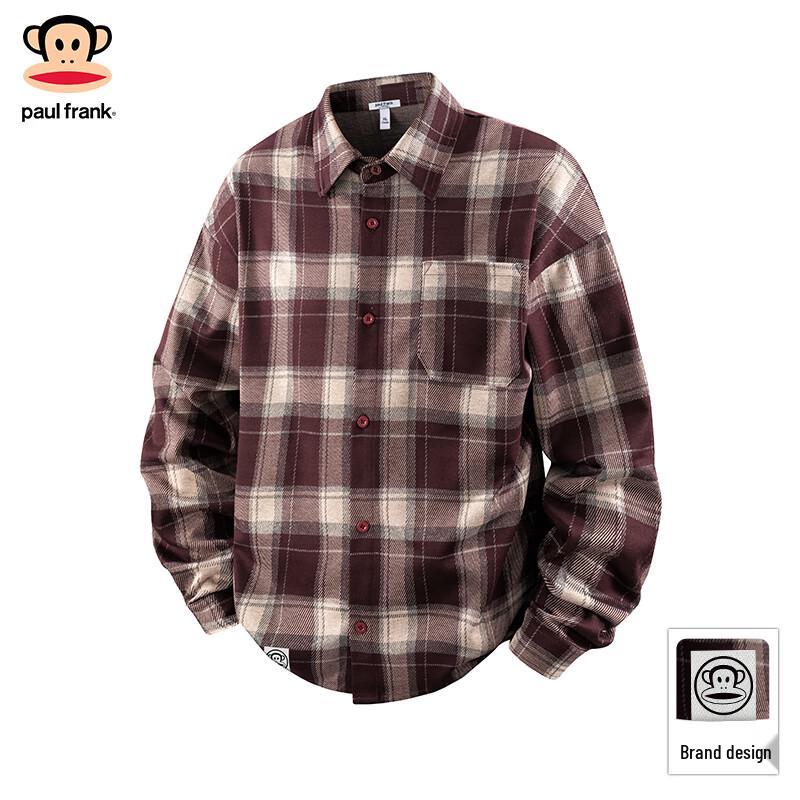 Paul Frank Men s Plaid Long Sleeve Casual Shirt 2XL