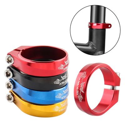 Aluminum Alloy Bike Seat Post Clamp Ultralight Colorful Bicycle Seatpost Clamp 34.9mm Screw Lock Quick Release Clamp