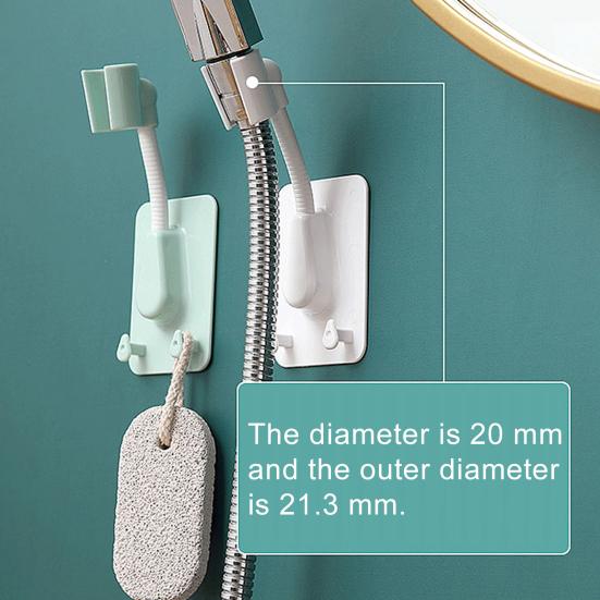 360 Degrees Rotatable Double Hook Punch-free Wall-Mount Shower Spray Head Holder