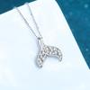 XDY925 Mermaid Tail Moissanite Pendant Necklace - Sterling Silver Clavicle Chain for Women