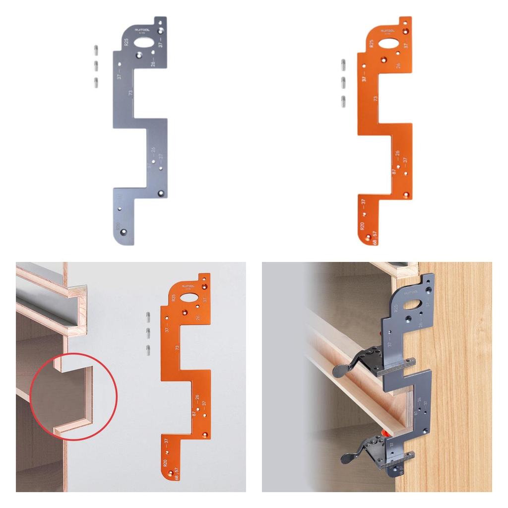 ARC Grooving Auxiliary Tool Wood Grooving and Shaping Portable Wood Grooving Guide for Door Wardrobe Cabinet Kitchen Closet