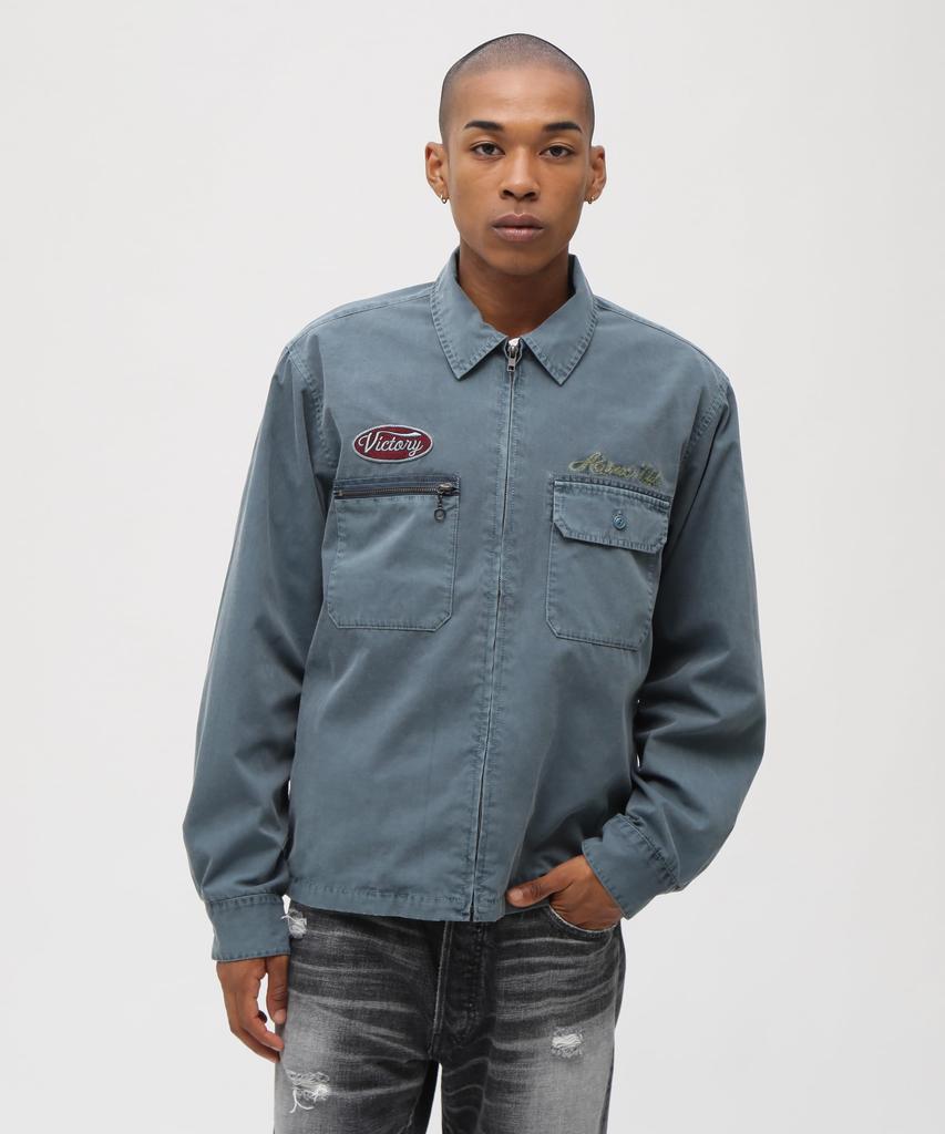 AVIREX A.A.R.C Faded Emb Work Jacket Men's M Size 115 Blue Gray 783-6152009