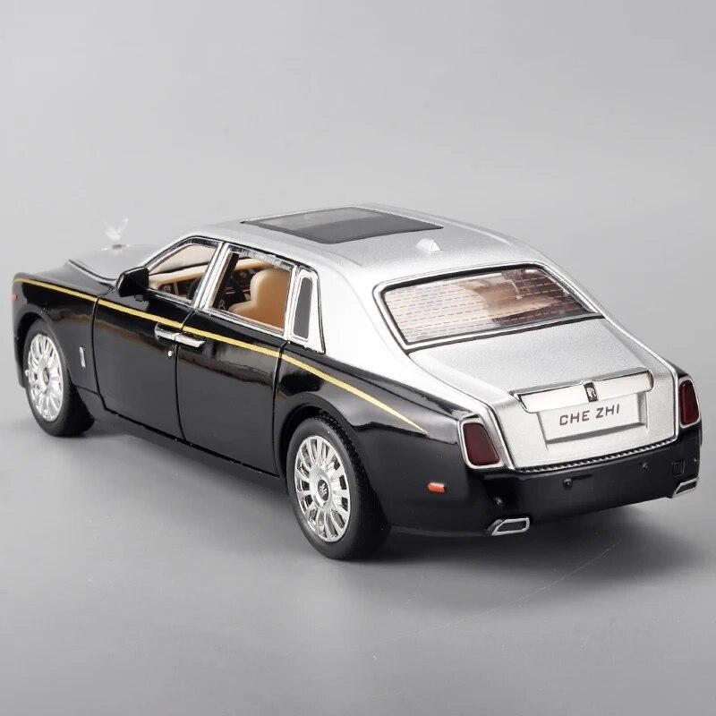 RR Phantom Model Zinc Alloy Pull Back Diecast Toy Cars with Sound and Light for Kids Boy Girl Gift