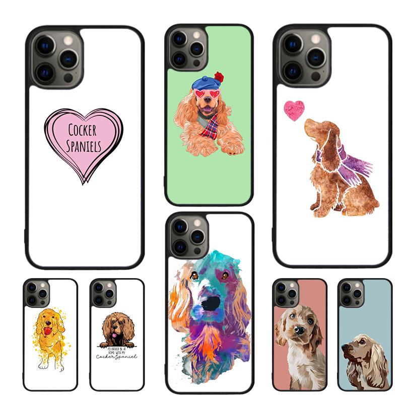 Funny Cocker Spaniel Dog Phone Case For iPhone 17 Air 16 15 14 11 12 13 Pro MAX Plus Coque Cover Shell