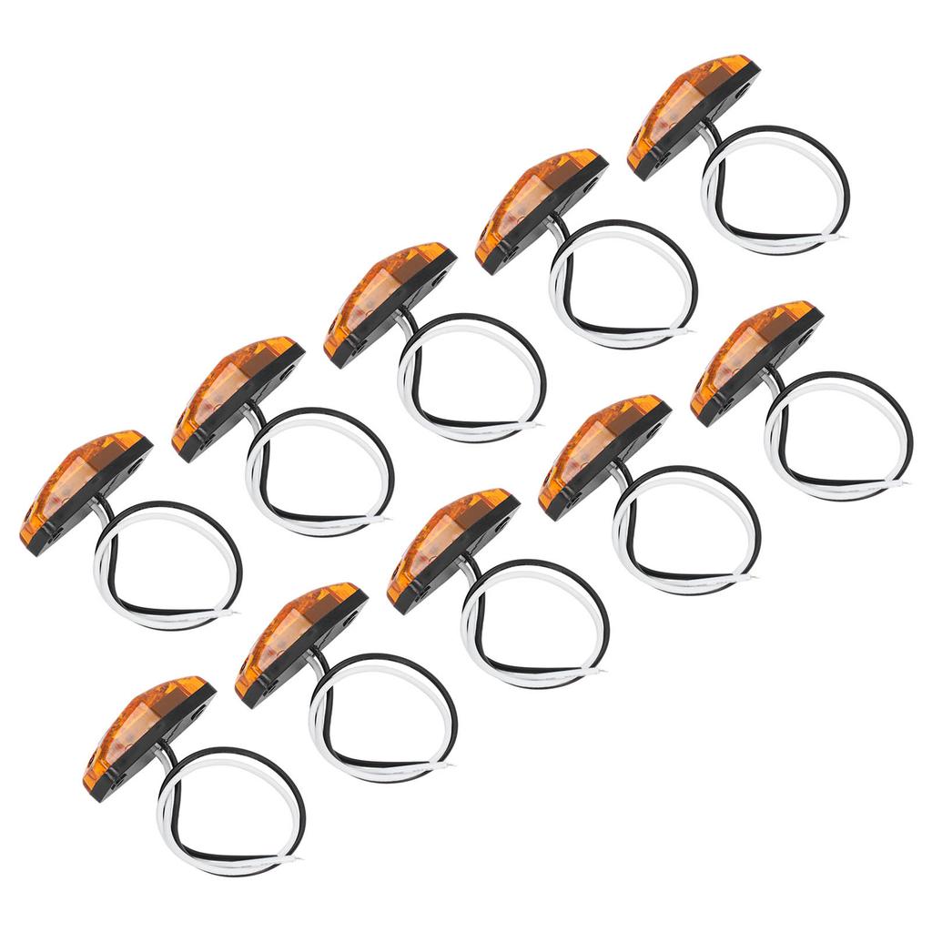 10 Pcs Clearance Side Marker Light Oval Marker Indicators Tail Lamp for Truck Trailer