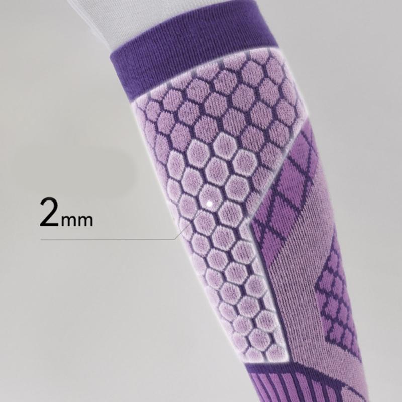 Extreme Cold Weather Ski Socks Thermal Insulated Cotton Blend Reinforced Heel Toe Stockings Unisex Outdoor Activity