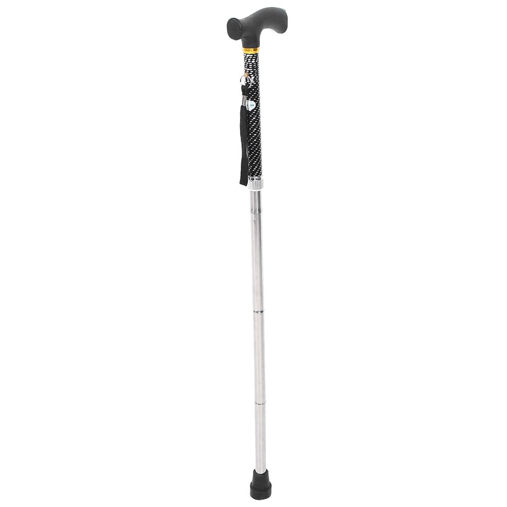 Walking Cane Adjustable Height Handle Crutch Folding Foldable Trekking Hiking Pole