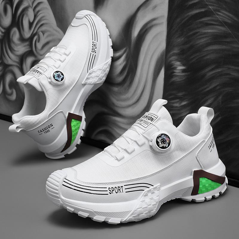 Rotary Buckle Climbing Trekking Shoes Man Breathable Mesh Men's Outdoor Hiking Shoes Anti-slip Walking Camping Sport Trail Shoes