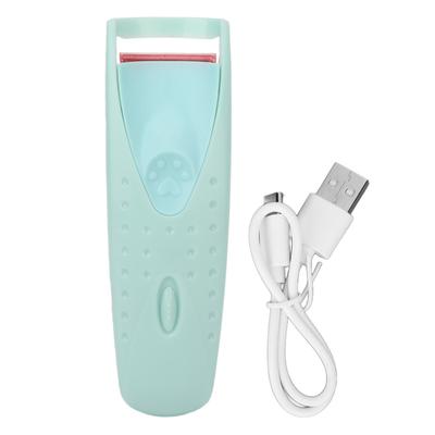 Isıtmalı Kirpik Kıvırıcısı Silikon Tip C Şarjlı Uzun Ömürlü Elektrikli Kirpik Kıvırıcısı Kız İçin Cyan