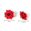 5/10Pcs Handmade Rose Artificial Flower Head Christmas Home Room Decoration Craft Flower Wreath For Parties Brides Wedding Decor
