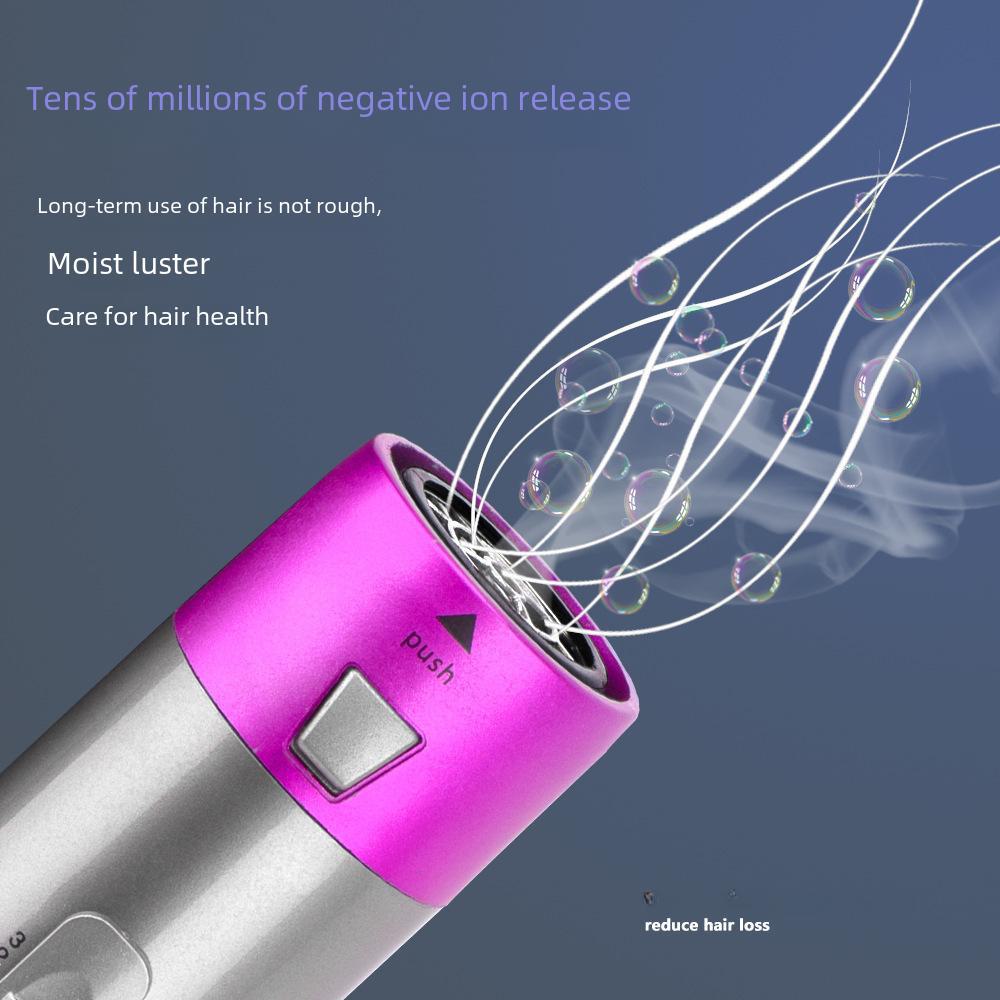 5-in-1 Hot Air Comb: Automatic Hair Straightener, Dual-Purpose Leafless Hair Dryer, Styler, and Curling Iron.