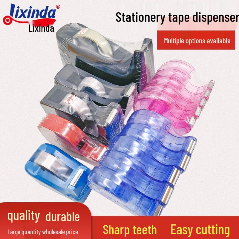 Compact Transparent Tape Dispenser & Cutter for Small Adhesive Tapes