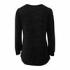 Women's Color U-Neck Ruffled Long Sleeve Casual Puff Sleeve Bottoming Shirt