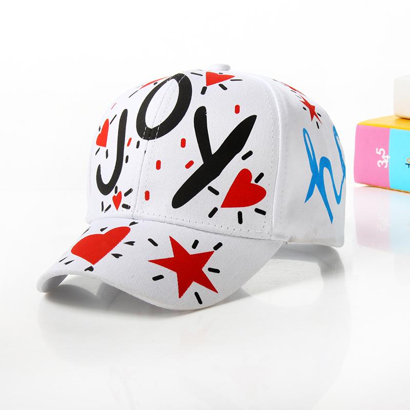 Fashion cotton Graffiti boy girl Baseball caps Children Printed snapback hat Kids Popular hip hop hat Cap hot sell