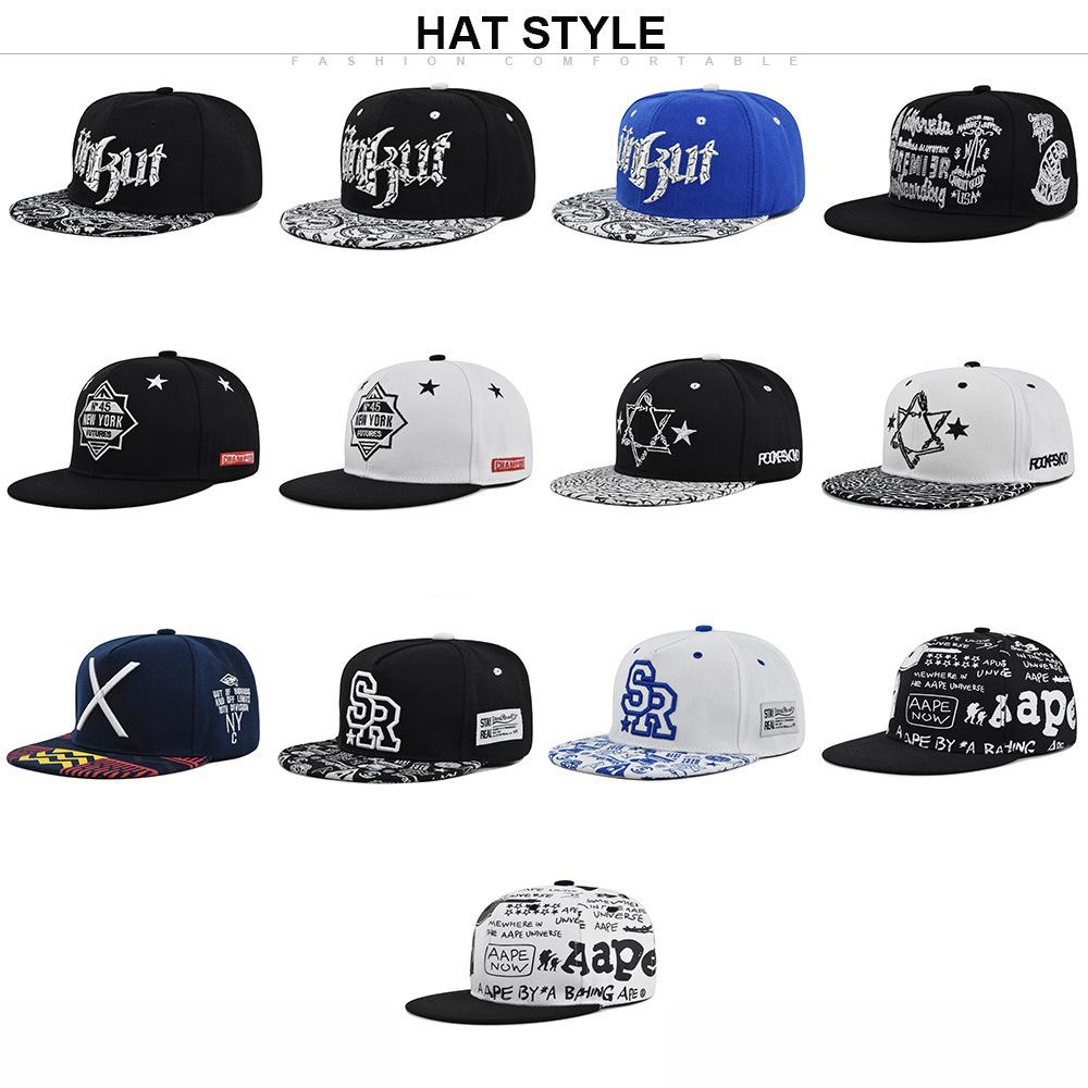 Baseball Cap Threedimensional Embroidered Hiphop Hat Flat Brim Fashionable Hat