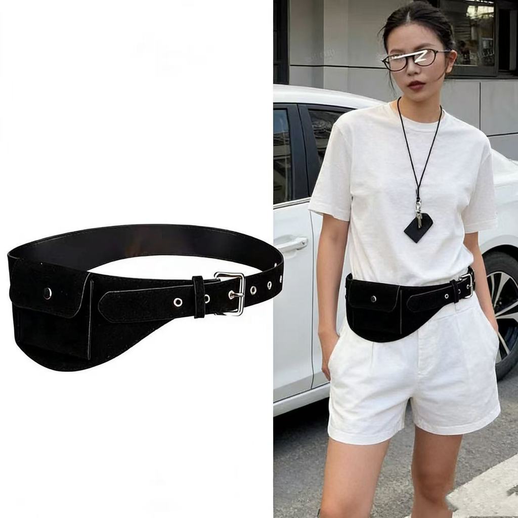 Pu Leather Wide Waist Belt For Women With Starry Compass Design For Outdoor Fashion In Spring